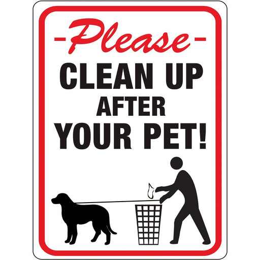 Clean Up After Your Pet Sign 8.5" x 12" (10 pcs.)