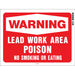 Warning Lead Work Area Sign 8.5" x 12" (10 pcs.)