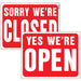 Open/Closed (Reversible) Sign 15" x 19" (5 pcs.)