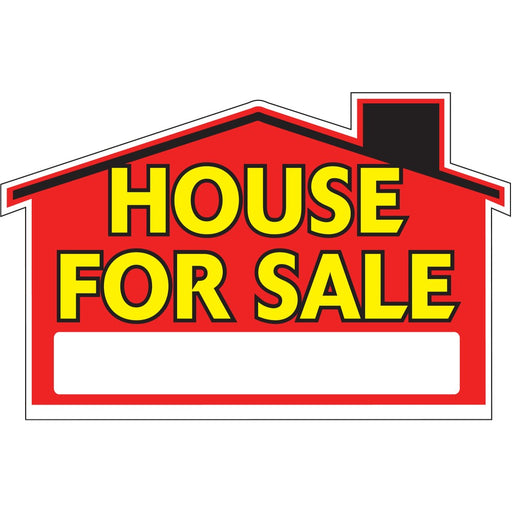 House For Sale Die Cut Sign 9" x 14" (5 pcs.)
