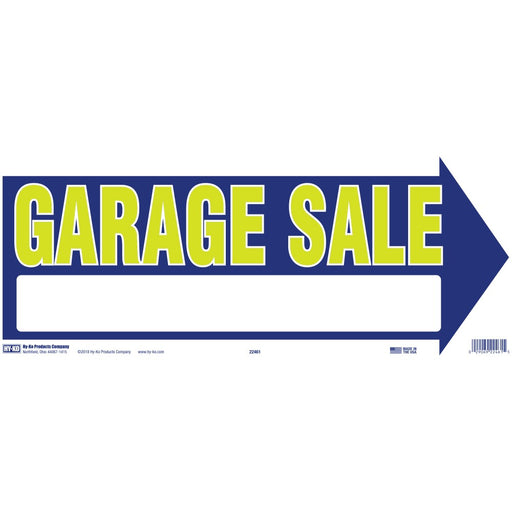 Corrugated Neon Garage Sale Arrow Sign 9" x 18" (5 pcs.)