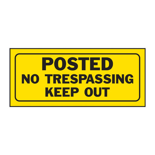Posted No Trespassing Keep Out Sign 6" x 14" (5 pcs.)