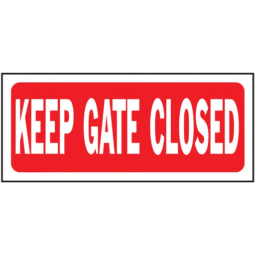 Keep Gate Closed Sign 6" x 14" (5 pcs.)