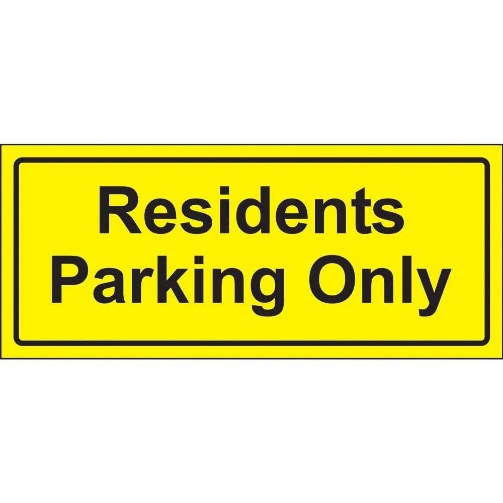 Residents Parking Only Sign 6" x 14" (5 pcs.)