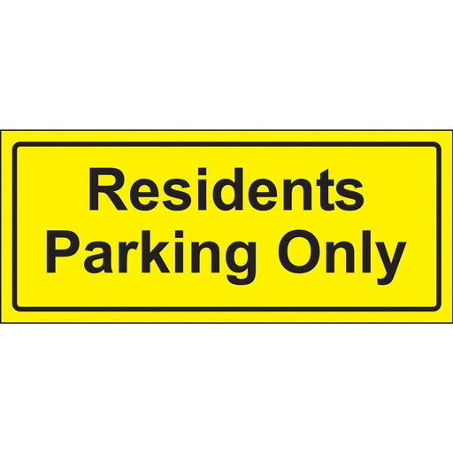 Residents Parking Only Sign 6" x 14" (5 pcs.)