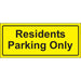 Residents Parking Only Sign 6" x 14" (5 pcs.)