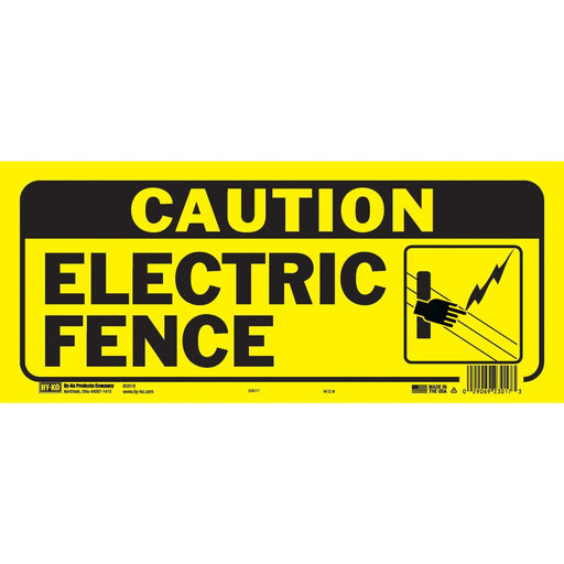 Caution Electric Fence Sign 6" x 14" (5 pcs.)