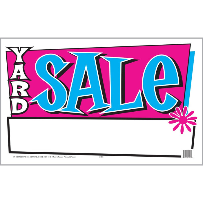 Yard Sale Bag Sign W/Frame Sign 14" x 20" (6 pcs.)