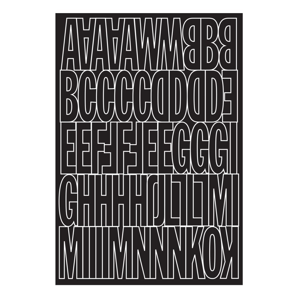 2" Vinyl Black Numbers & Letters (10 pcs.)