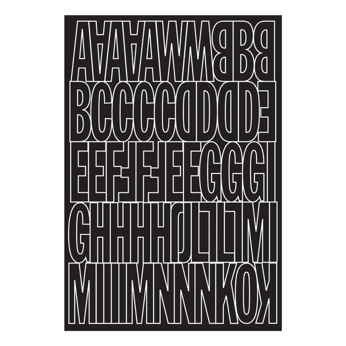 2" Vinyl Black Numbers & Letters (10 pcs.)