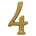 4" Brushed Brass Number 4 (3 pcs.)
