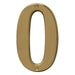 5" Polished Brass Number 0 (3 pcs.)