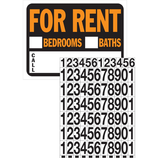For Rent Static Cling Kit 9.5 x 13" (3 pcs.)