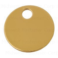 Hy-Ko 1-3/8" Inch Large Brass Key Tags (100 pcs.)