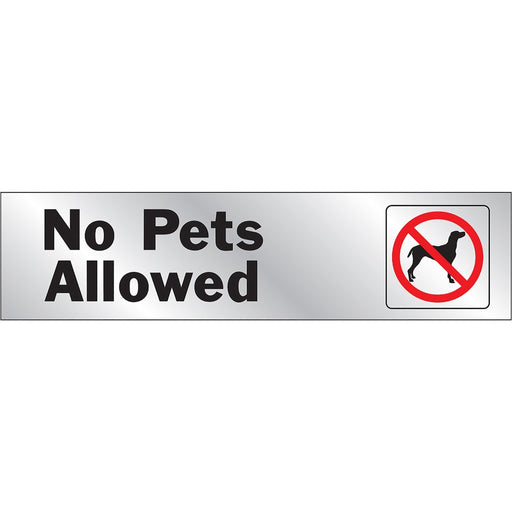 No Pets Allowed Sign 2" x 8" (10 pcs.)