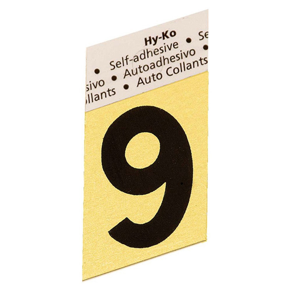 1.5" Gold Aluminum Number 9 (10 pcs.)