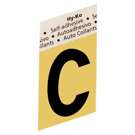 1.5" Gold Aluminum Letter C (10 pcs.)