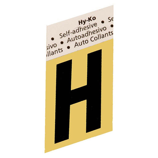 1.5" Gold Aluminum Letter H (10 pcs.)