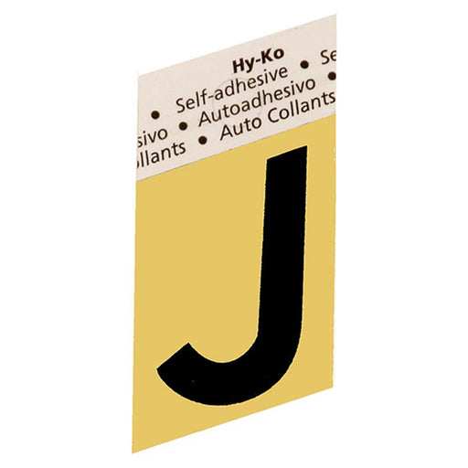 1.5" Gold Aluminum Letter J (10 pcs.)