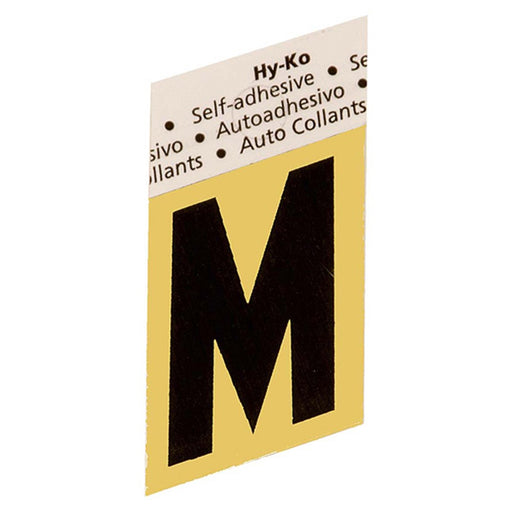 1.5" Gold Aluminum Letter M (10 pcs.)