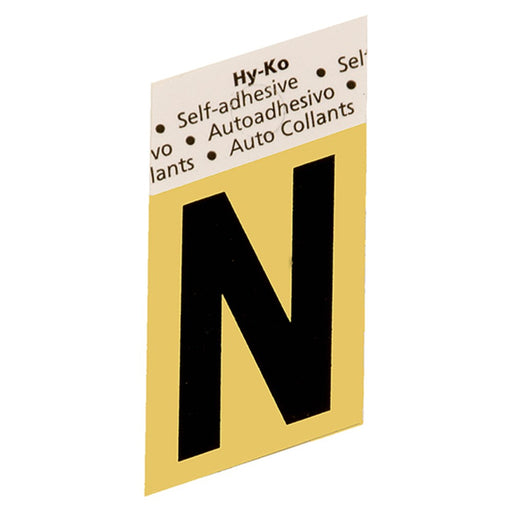 1.5" Gold Aluminum Letter N (10 pcs.)