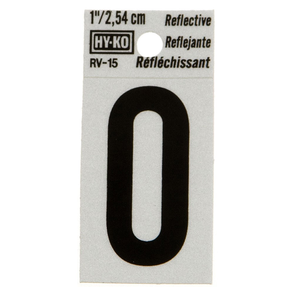 1.25" Reflective Number 0 (10 pcs.)