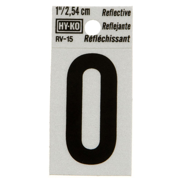 1.25" Reflective Number 0 (10 pcs.)