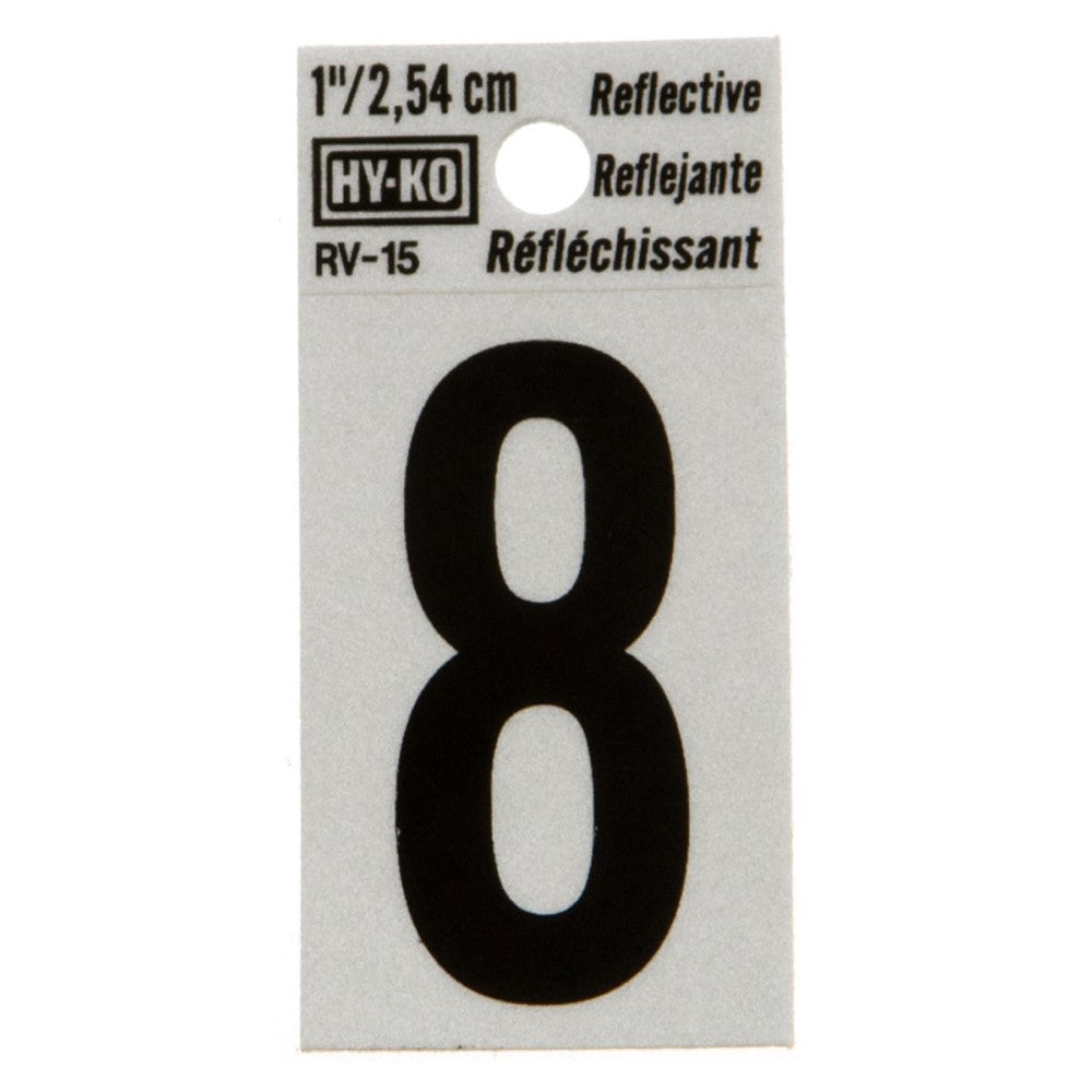 1.25" Reflective Number 8 (10 pcs.)
