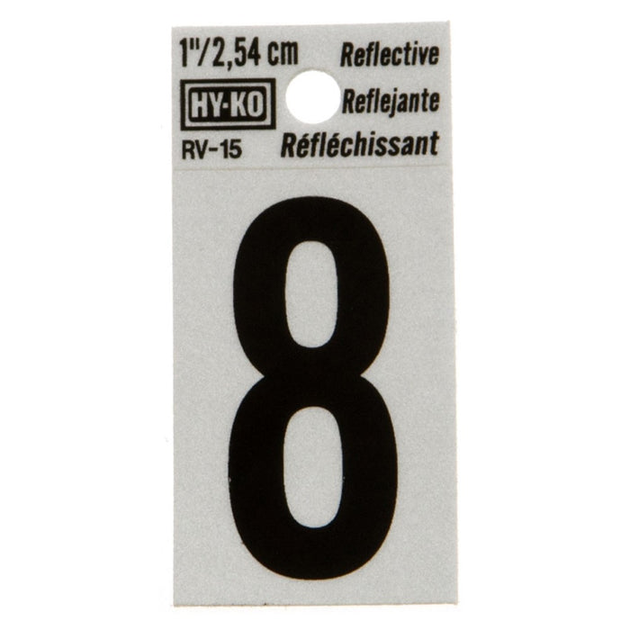 1.25" Reflective Number 8 (10 pcs.)