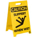 Caution Slippery When Wet Sign 12" x 20" (5 pcs.)