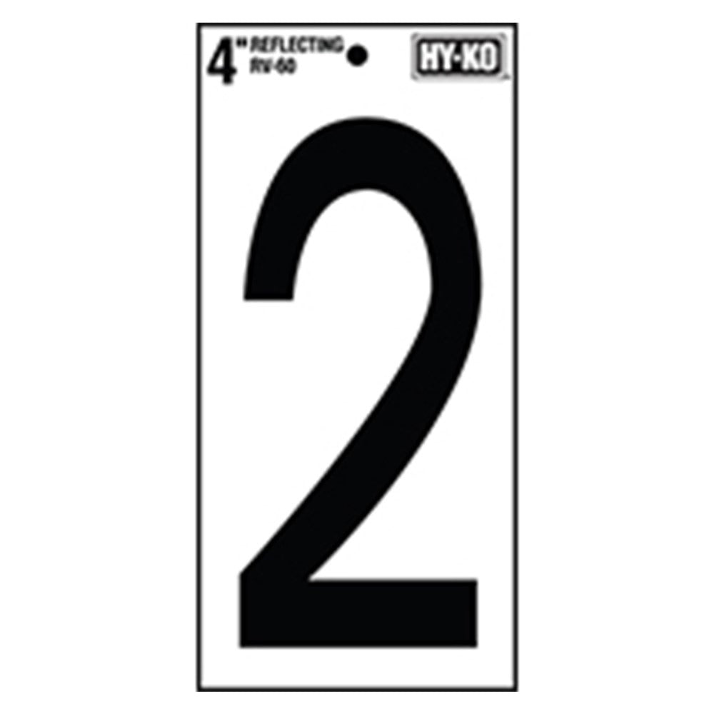 4" Reflective Number 2 (10 pcs.)