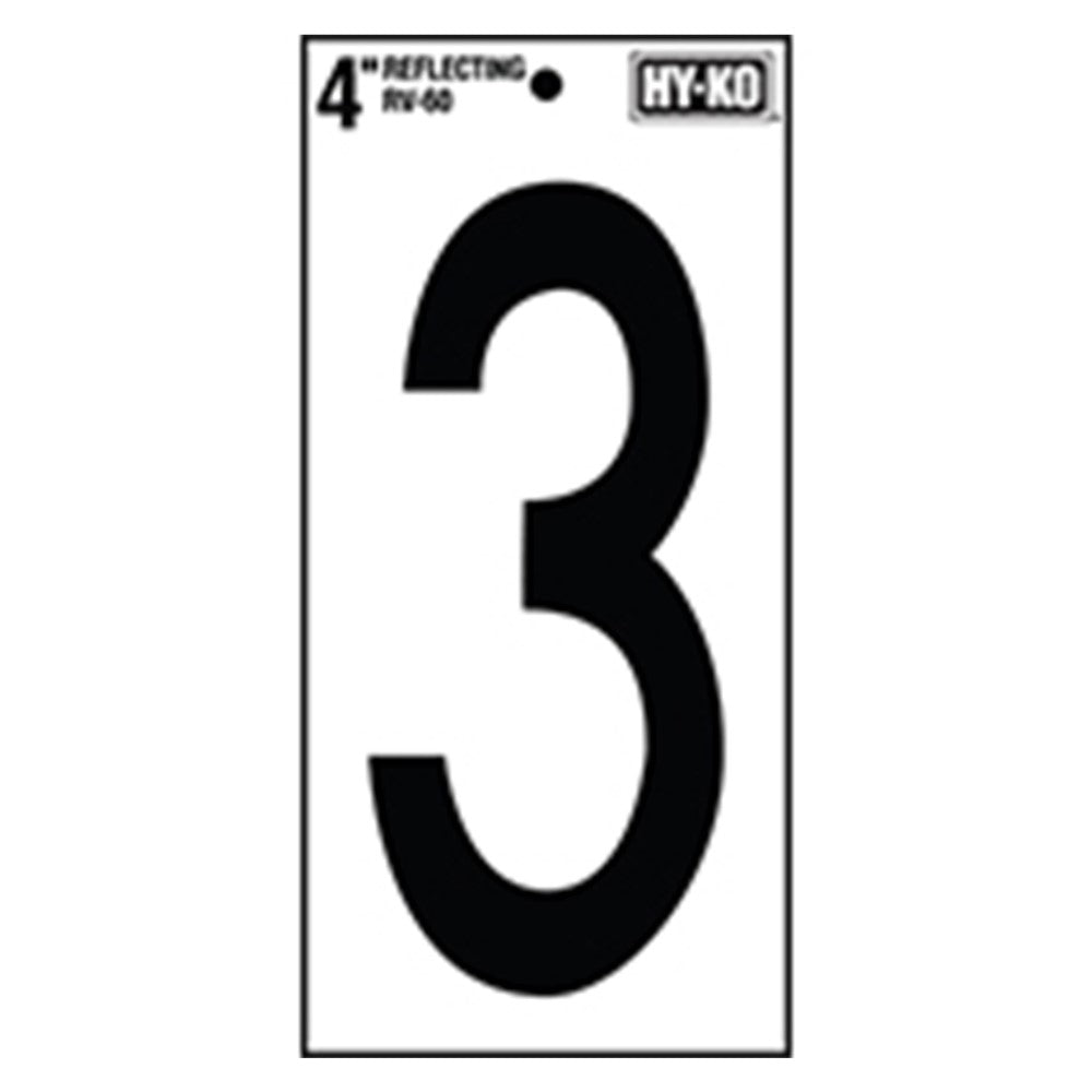 4" Reflective Number 3 (10 pcs.)