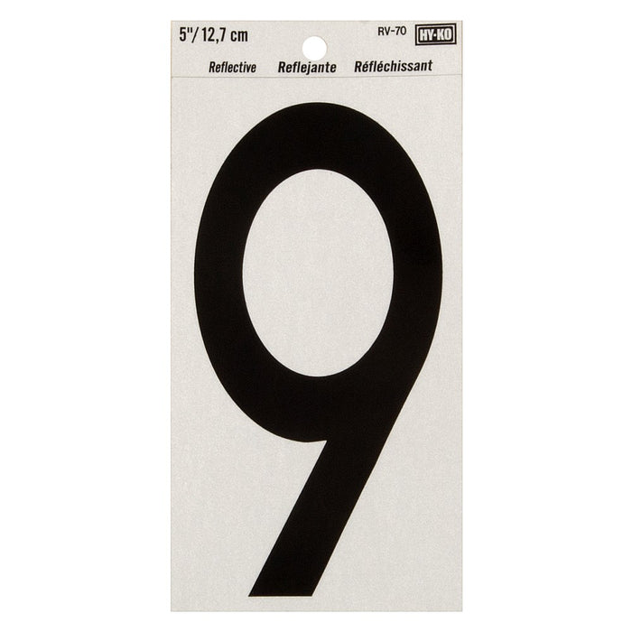 5" Reflective Number 9 (10 pcs.)