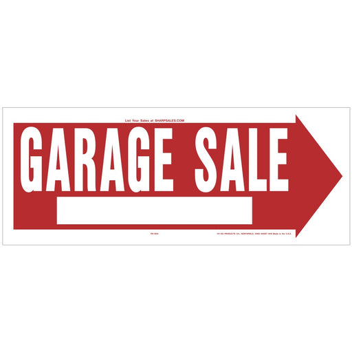 Garage Sale Sign 6" x 23" (5 pcs.)