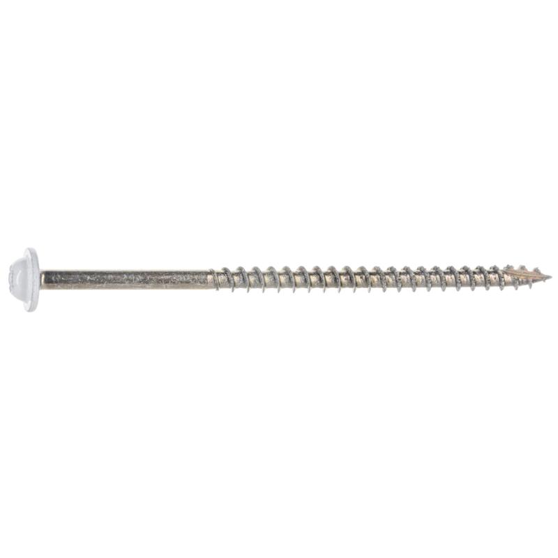 9 x 3-1/2" Star Drive White Cabinet Saberdrive Screws 1 lb. Tub (64 pcs.)