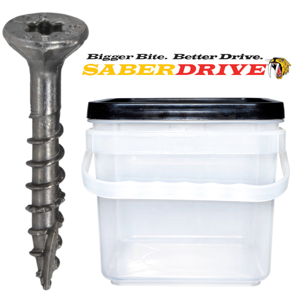 SaberDrive® STAINLESS STEEL T-25 Star Drive Exterior Deck Screws