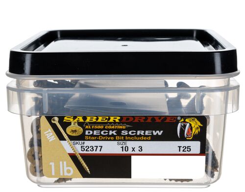 SaberDrive® Star Drive Construction Tan Deck Screws