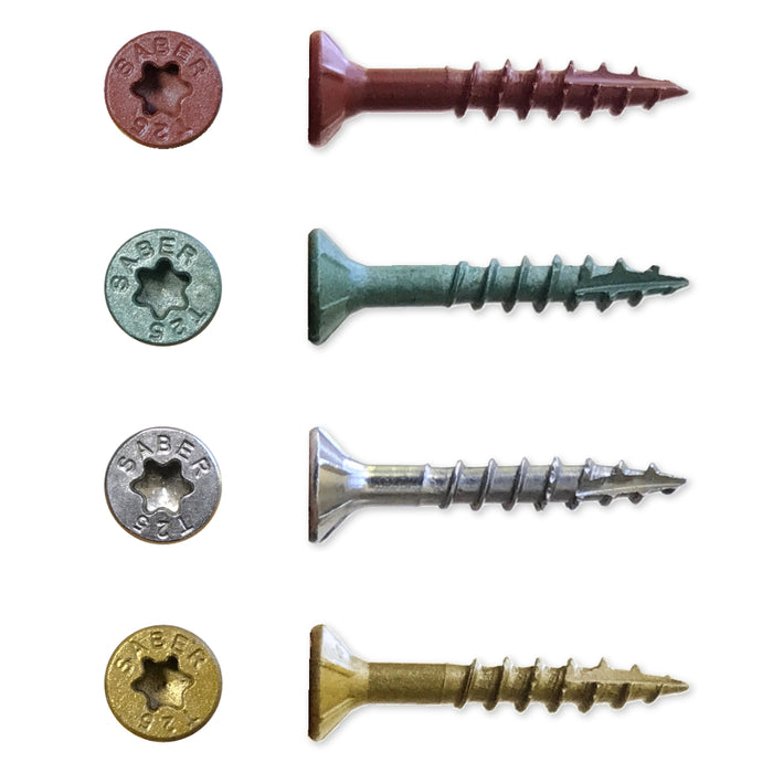 SaberDrive RED XL1500 Coated T 25 Star Drive Exterior Deck Screws saberdrive-red-xl1500-coated-t-25-star-drive-exterior-deck-screws